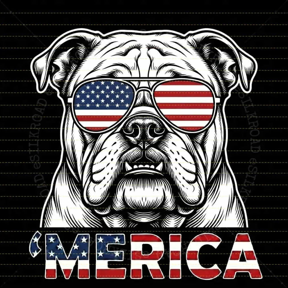 Comfort Colors® Vintage Dog 4th of July T-Shirt – Retro Patriotic Puppy Graphic Tee, Aesthetic Red White and Blue Dog Mom Dad Independence Day Top
