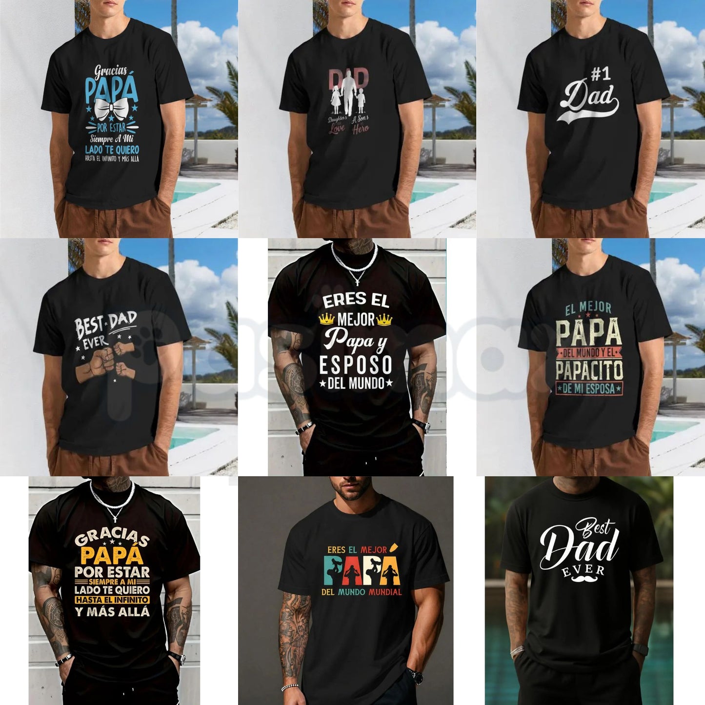 "Eres El Mejor Papa" Spanish T-Shirt – Vintage Father's Day Latino Dad Graphic Tee-Pasimax