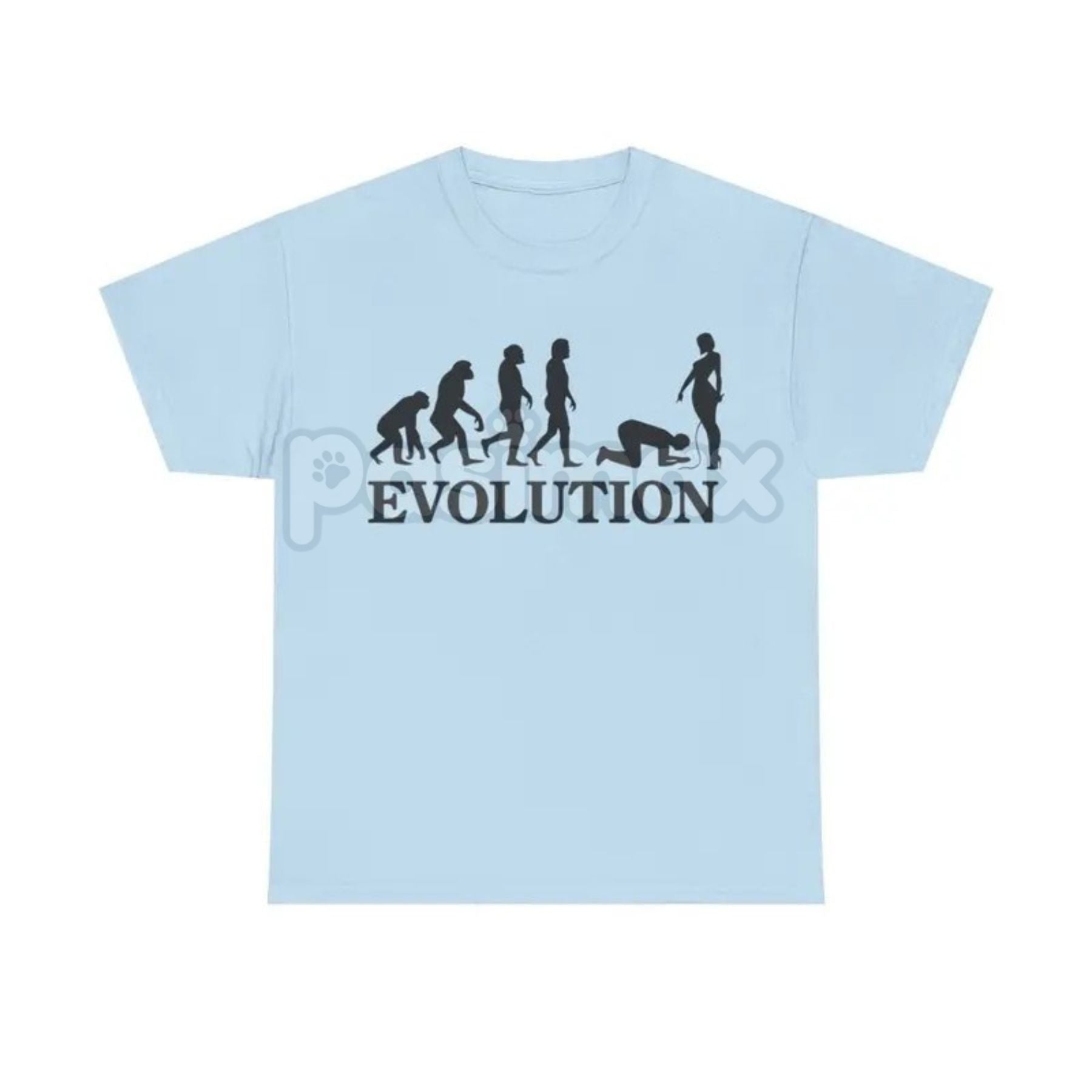 "Evolution Simp" Funny Graphic T-Shirt - Absurdist Meme Culture Unisex Cotton Tee, Ironic Statement Shirt-Pasimax