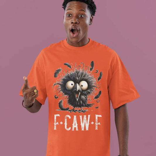 "F-Caw-F" Crow T-Shirt - Funny Bird Shirt, Unisex Graphic Tee with a Pun-Pasimax