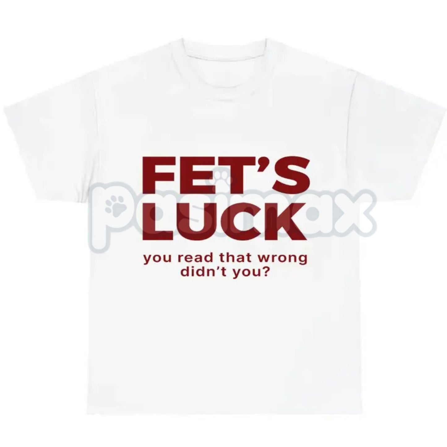 "FET'S LUCK" Subversive Joke T-Shirt - Hidden Profanity Optical Illusion Tee, Guaranteed Reaction Adult Slogan Shirt, Funny Conversation Starter-Pasimax