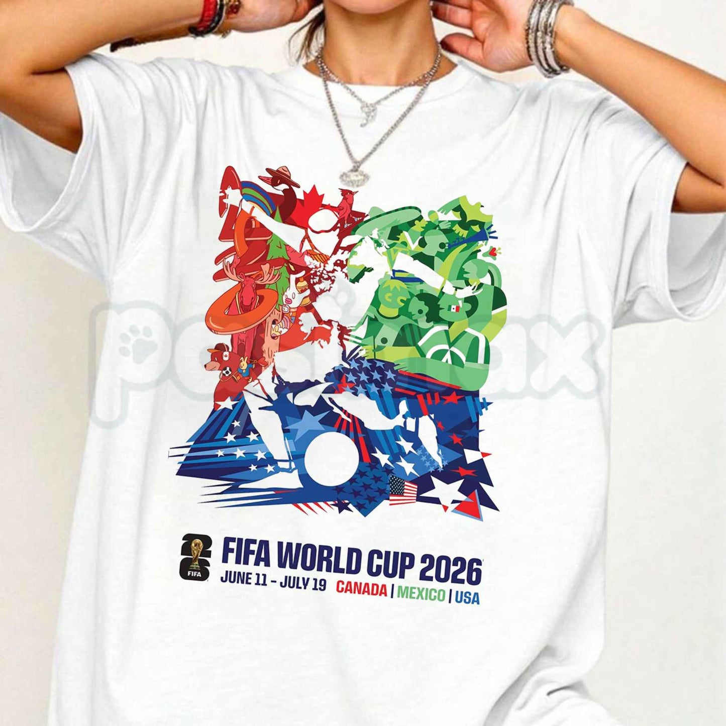 FIFA World Cup 2026 Event Poster T-Shirt – Official Tournament Commemorative Soccer Graphic Tee for Men & Women-Pasimax
