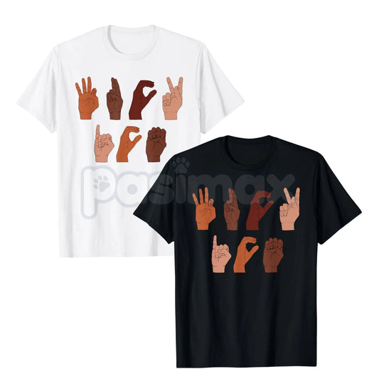F ICE Hand Sign Language T-Shirt - Anti-Deportation Chinga La Migra Tee, ASL Immigration Rights Shirt, Abolish ICE Activist Apparel, Social Justice Protest Top, Pro-Immigrant Solidarity Graphic Tee-Pasimax