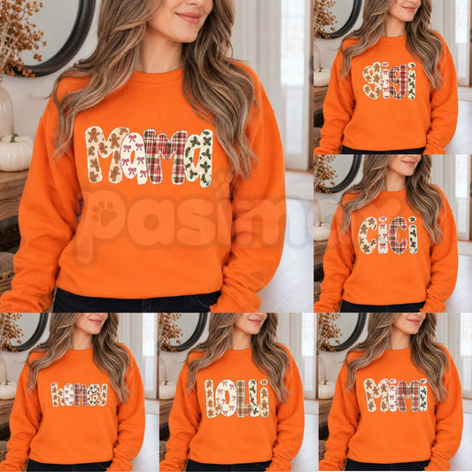 Family Name Gingerbread Plaid Sweatshirt | Forest Green Holiday Crewneck-Pasimax