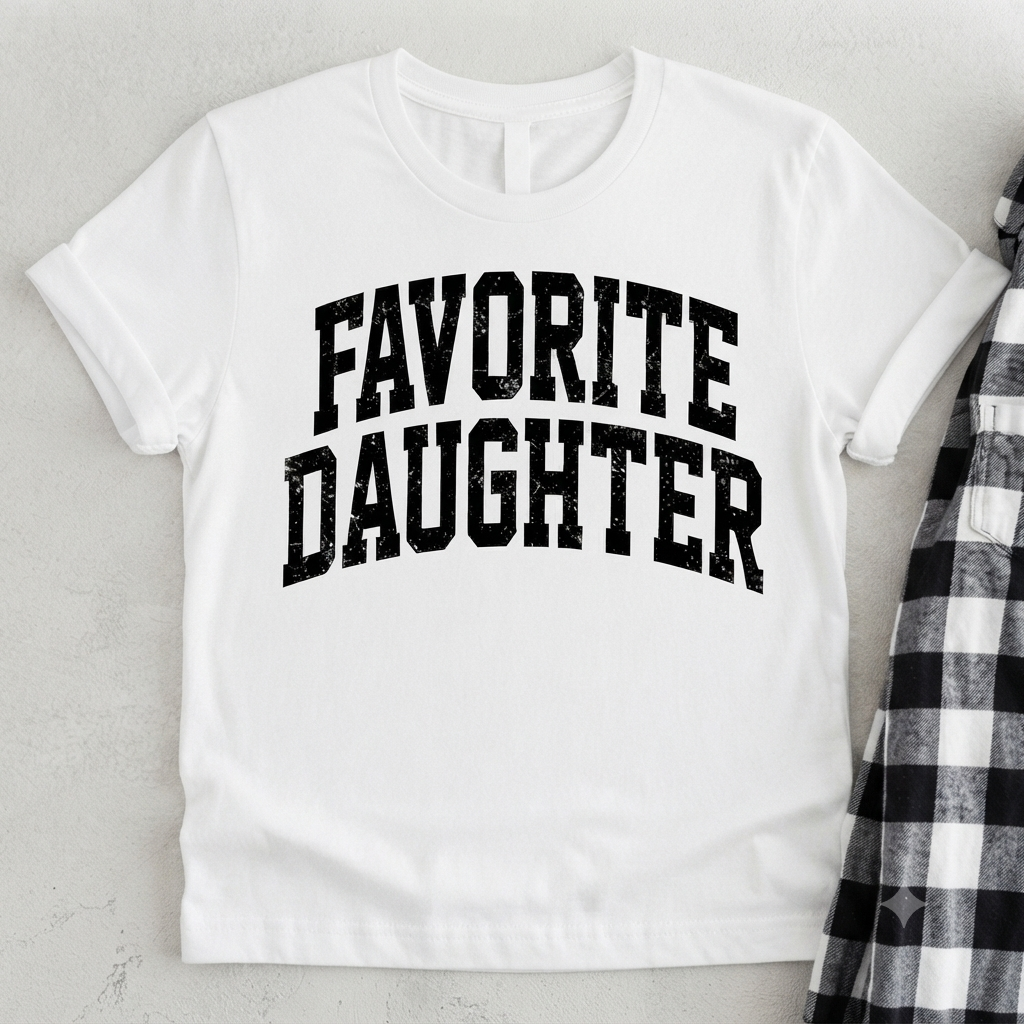 Favorite Daughter T-Shirt – Awesome Funny Sarcastic Daughter Graphic Tee-Pasimax