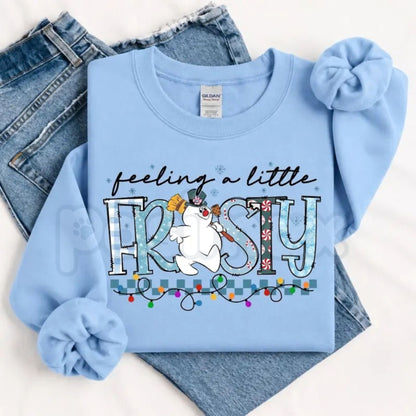 Feeling A Little Frosty Sweatshirt | Vintage Snowman Christmas Crewneck-Pasimax