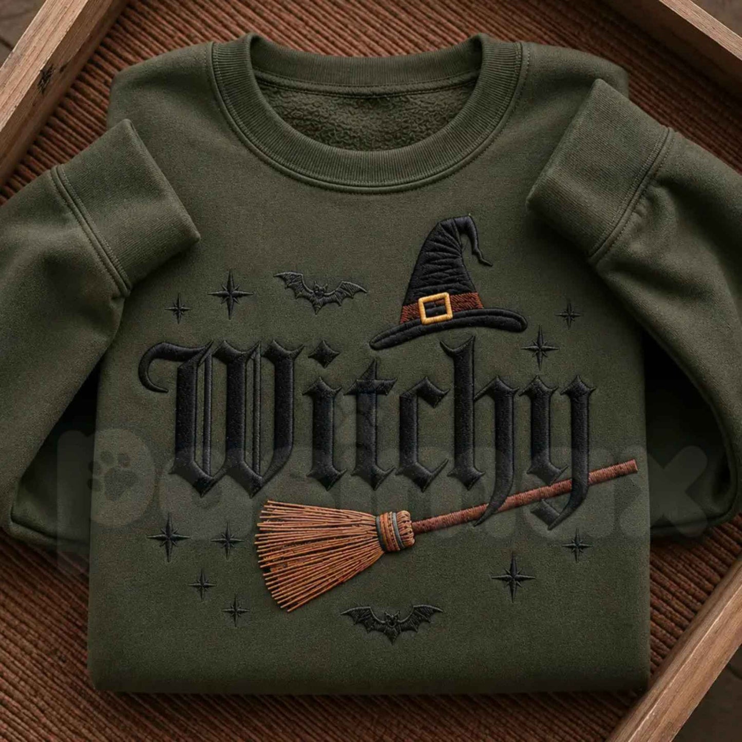 Filmyhub Embroidered Witchy Halloween Sweatshirt – Spooky Aesthetic Crewneck-Pasimax