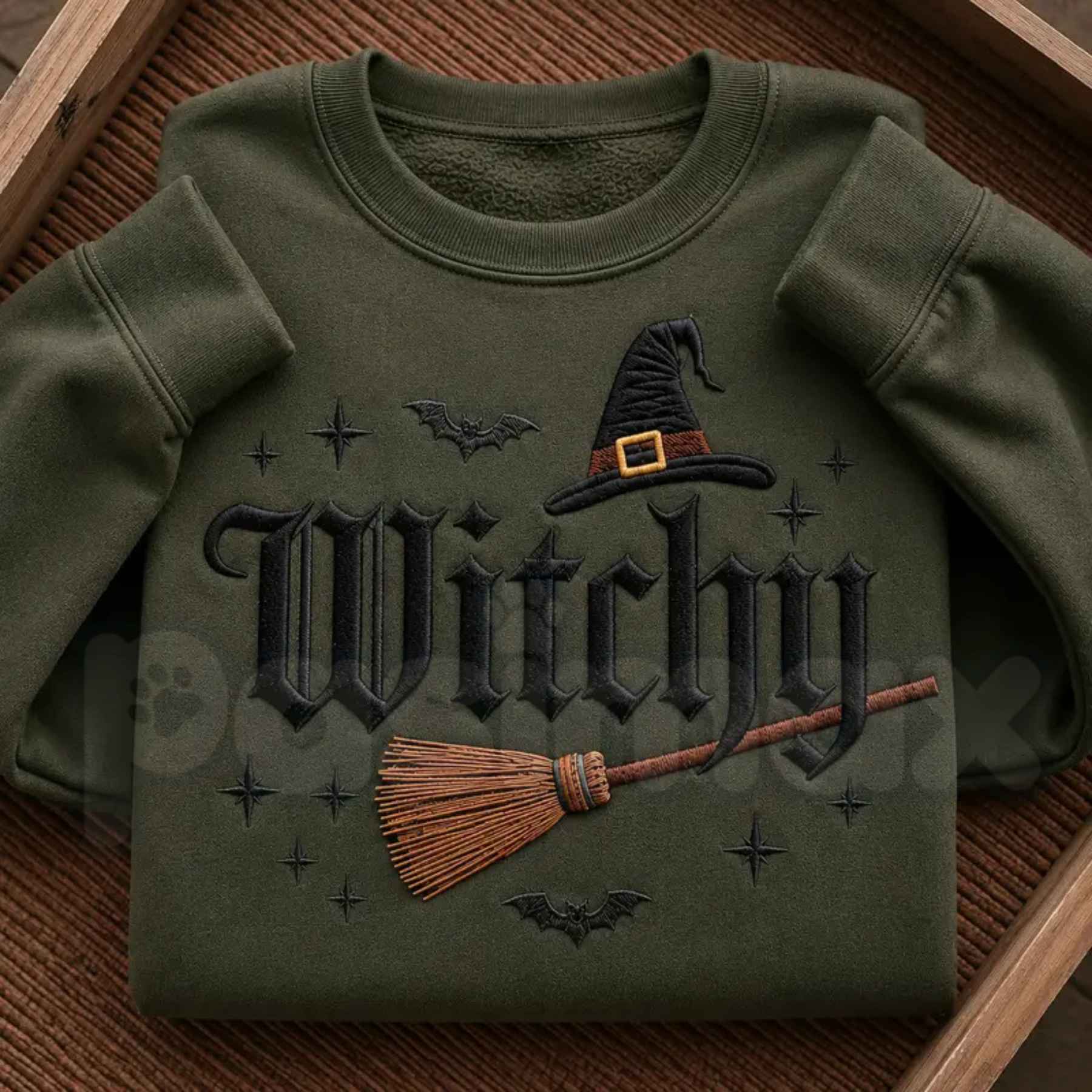 Filmyhub Embroidered Witchy Halloween Sweatshirt – Spooky Aesthetic Crewneck-Pasimax