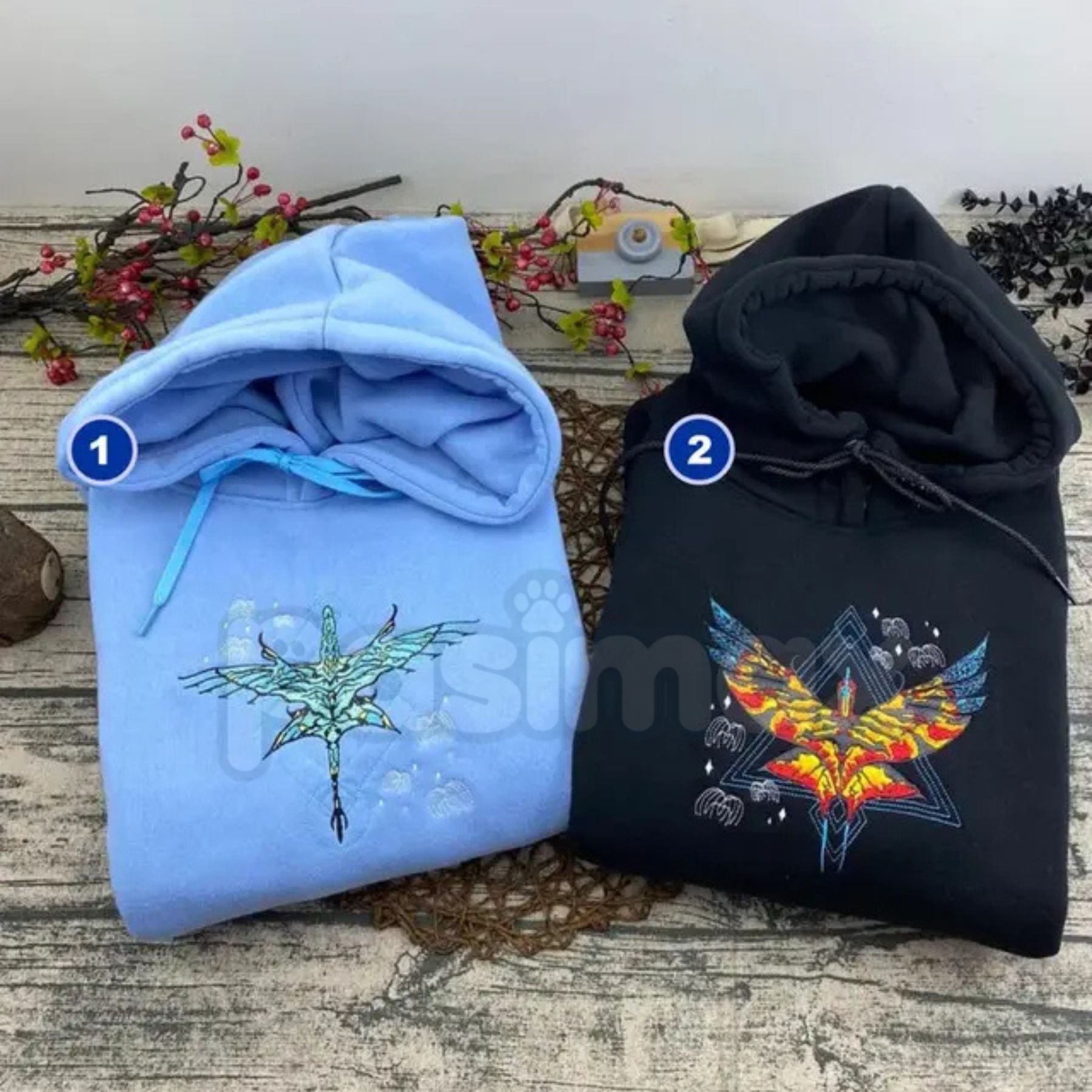 Fire and Ash Embroidered Unisex Hoodie – Premium Heavy Blend Graphic Pullover, Aesthetic Dark Streetwear-Pasimax