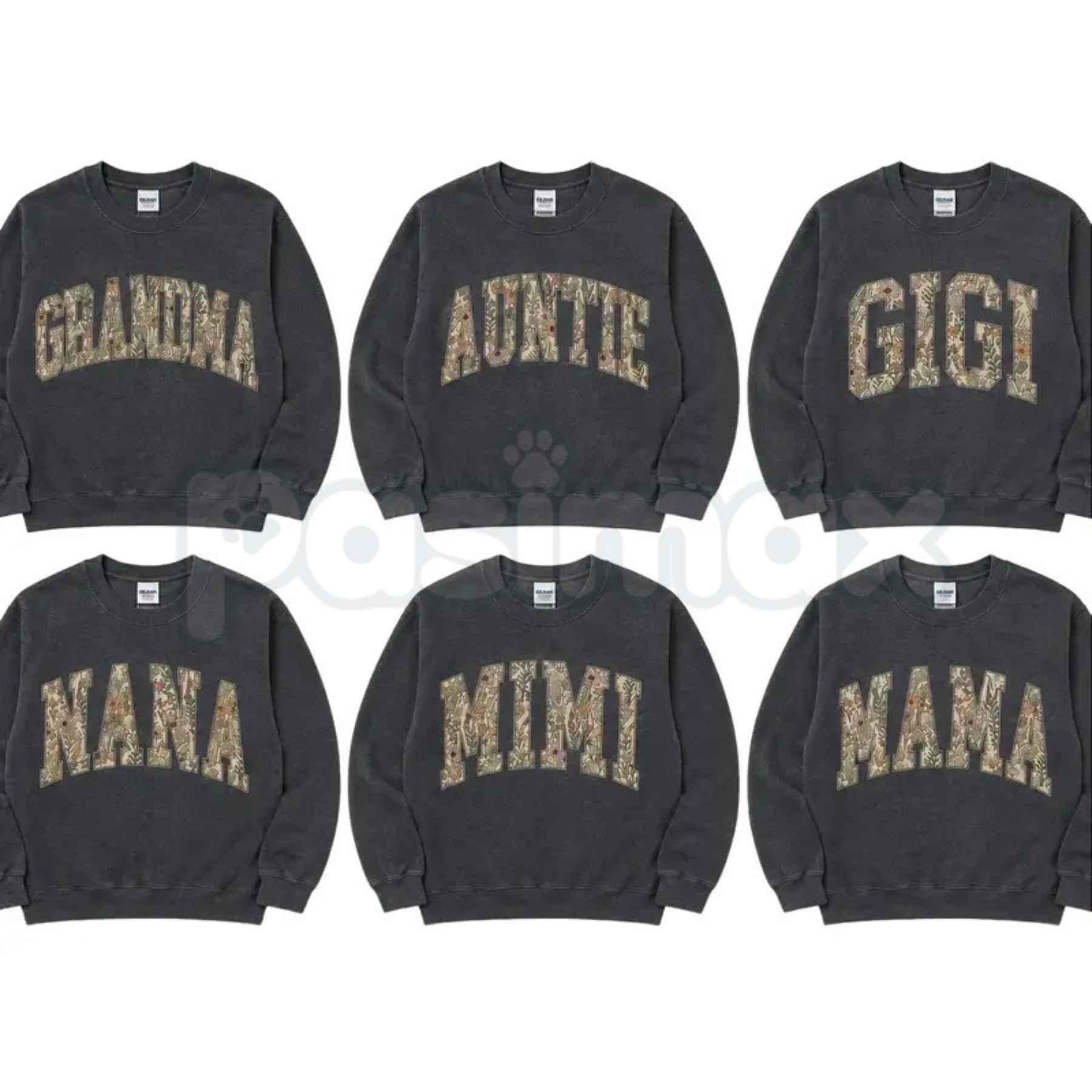 Floral Grandma Gigi Nana Mimi Mama Sweatshirt | Floral Family Crewneck-Pasimax