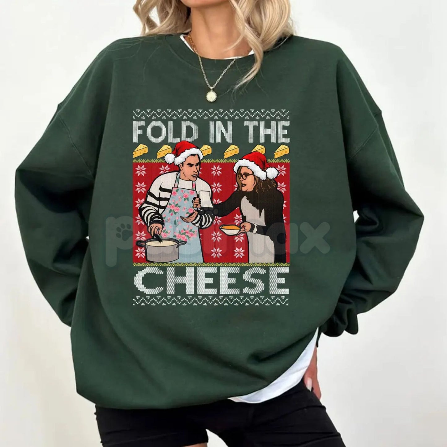 "Fold In The Cheese" Schitt's Creek Sweatshirt – Funny Moira & David Rose Kitchen Crewneck-Pasimax
