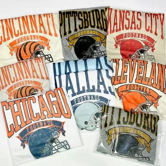 Football Fan Graphic T-Shirt - Customizable Team Apparel-Pasimax