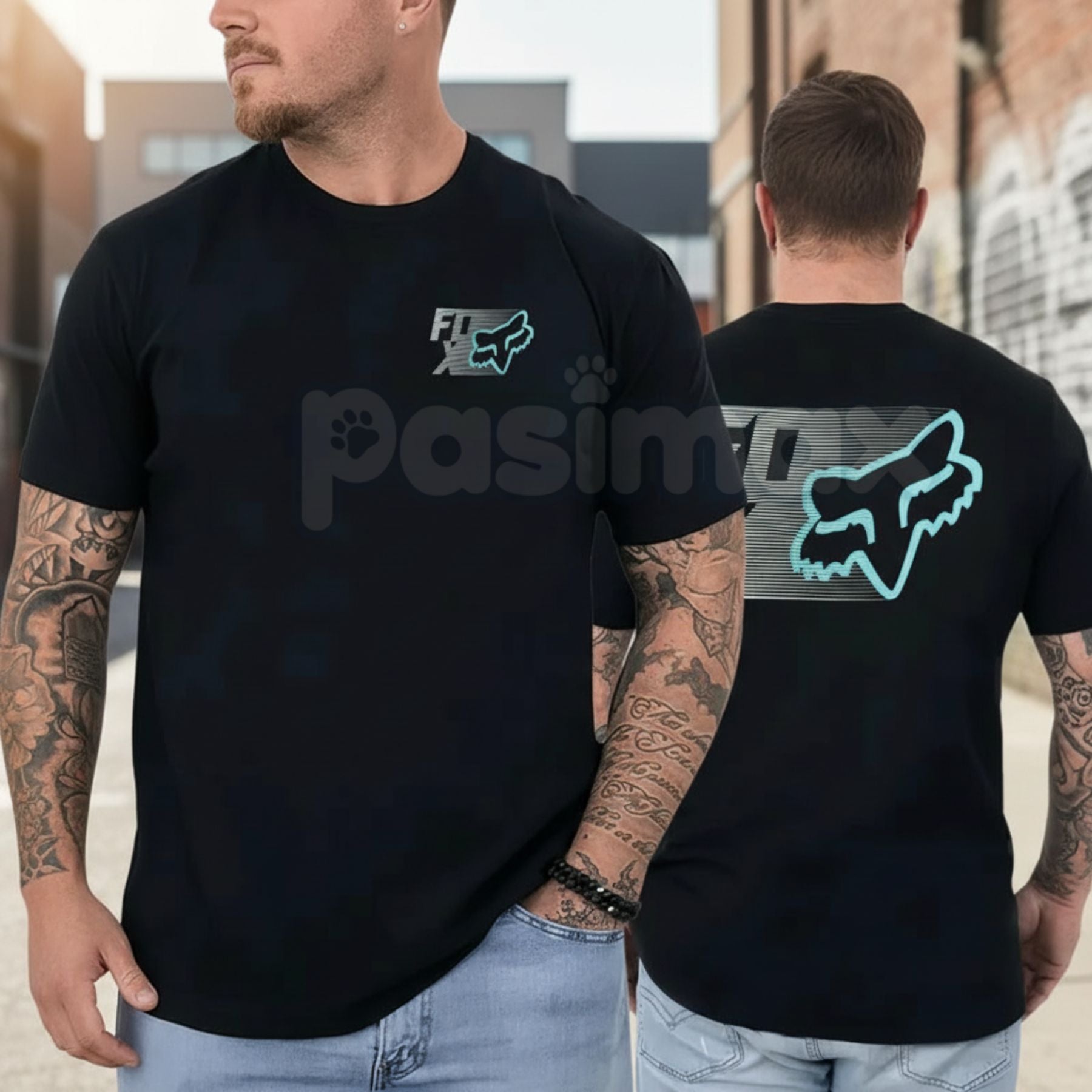 Fox Racing Graphic T-Shirt for Men – Premium 100% Cotton Motocross Lifestyle Tee, Heavyweight Off-Road Sports Fan Top, Soft Lived-In Racing Aesthetic Shirt, Made in USA-Pasimax