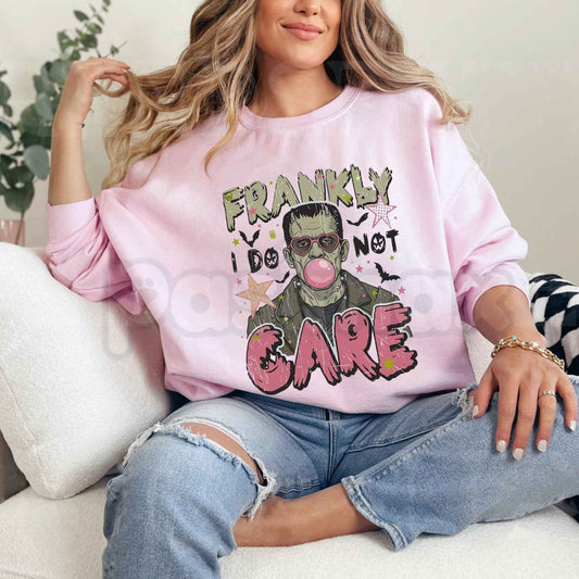 Frankly Do Not Care Graphic Sweatshirt | Retro Attitude Crewneck-Pasimax