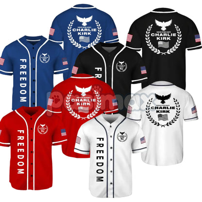 Freedom Black & White Baseball Jersey – Unisex 90s Vintage Casual Sportswear for Couples, Outdoor & Street Style-Pasimax