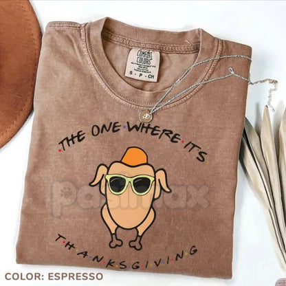 'Friends' Thanksgiving Comfort Colors® T-Shirt – Could I BE Any Full? Turkey Graphic Tee, Nostalgic Sitcom Holiday Shirt-Pasimax