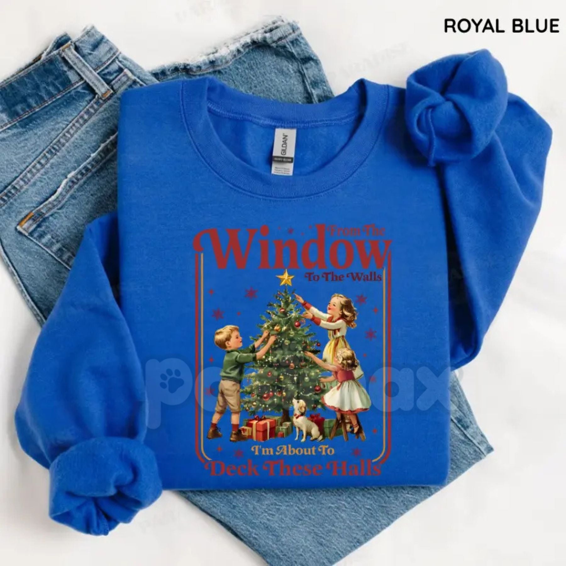 From The Windows To The Walls I’m About To Deck These Halls Sweatshirt | Funny Holiday Hip-Hop Jumper | Viral Christmas Meme Gift-Pasimax