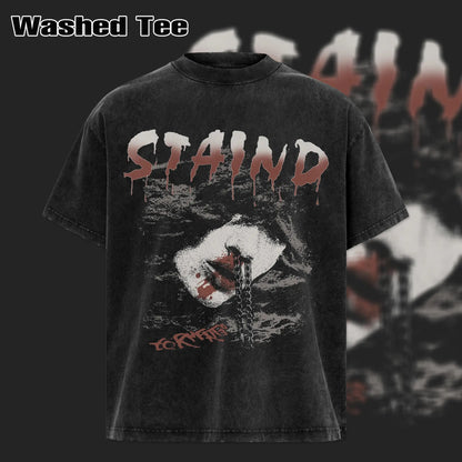 Retro Staind Break The Cycle Band T-Shirt – Nu-Metal Rock Graphic Tee, Vintage Washed Heavy Alternative Cotton Tour Top, Grunge Music Merch