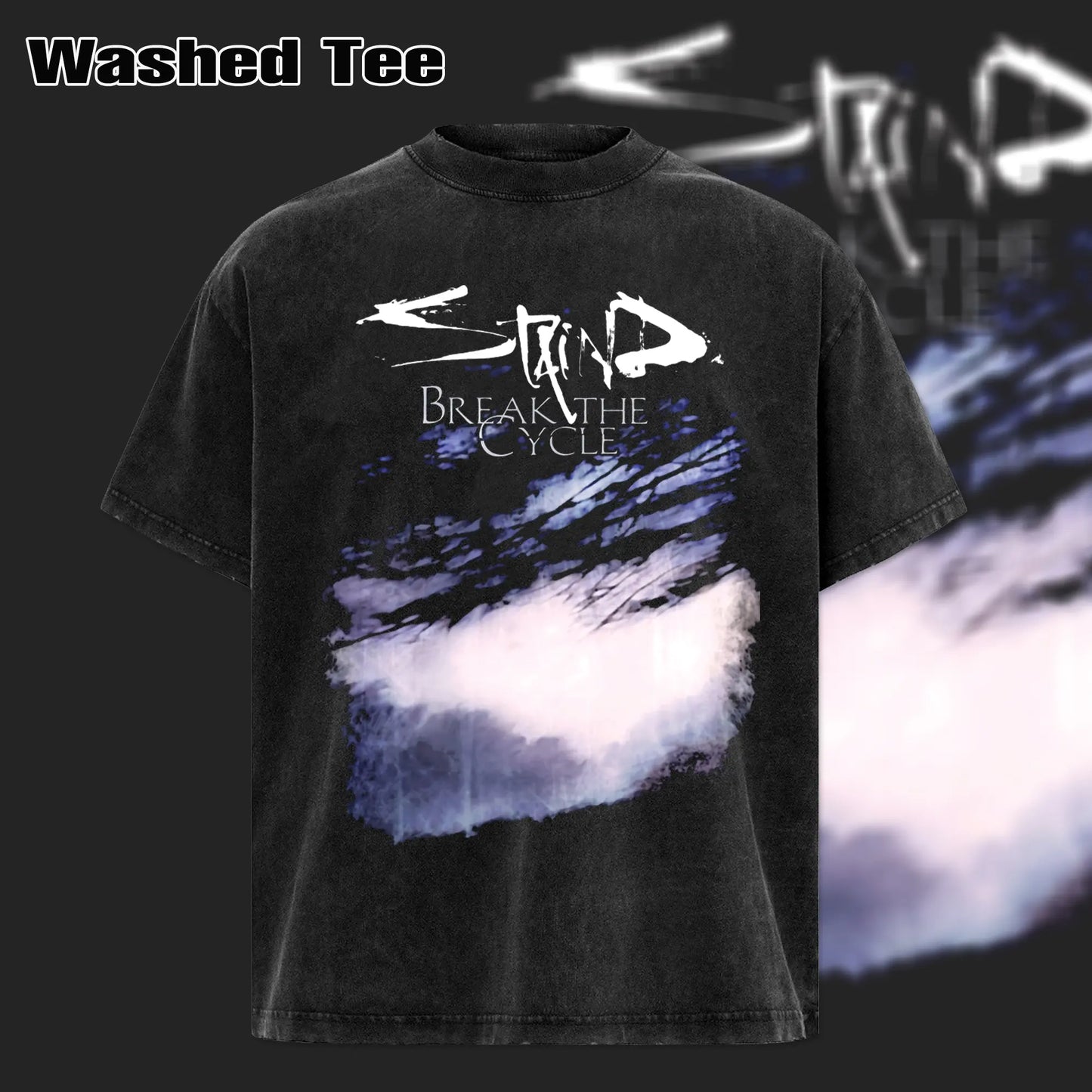 Retro Staind Break The Cycle Band T-Shirt – Nu-Metal Rock Graphic Tee, Vintage Washed Heavy Alternative Cotton Tour Top, Grunge Music Merch
