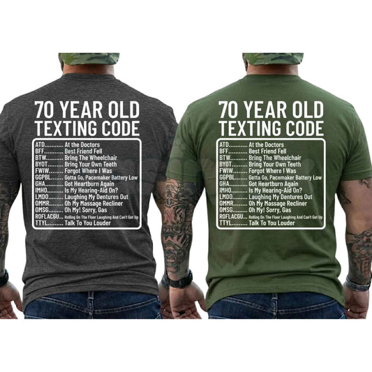 Funny 70th Birthday Shirt ATD At The Doctors – Over the Hill Aging Humor Tee, Sarcastic Seventieth Birthday Unisex Cotton Graphic T-Shirt-Pasimax