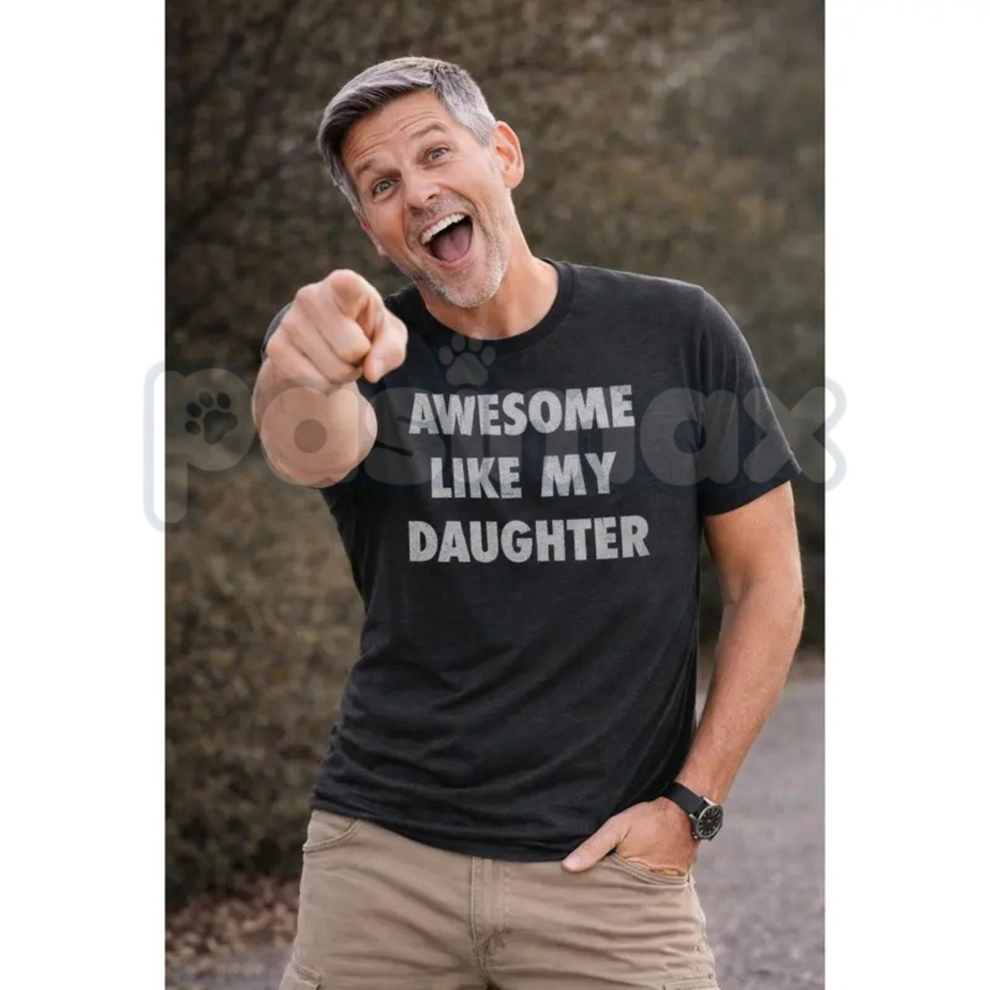 Funny "Awesome Like My Daughter" Men's T-Shirt – Father's Day Graphic Tee-Pasimax