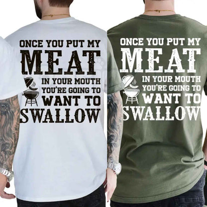 Funny BBQ Meat Lover T Shirt – Grill Master Graphic Tee, Sarcastic Pitmaster Smoker Unisex Classic Vintage Cotton Shirt-Pasimax