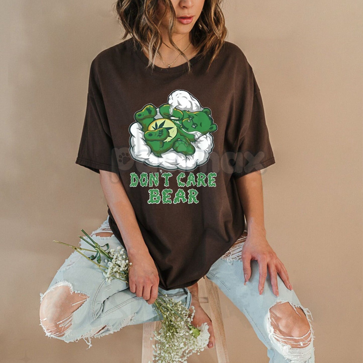 Funny Bear Smoking Weed 4:20 T-Shirt - Chill Stoner Graphic Tee, Cannabis Marijuana Humor Shirt, Psychedelic Animal Forest Gift for Smokers-Pasimax