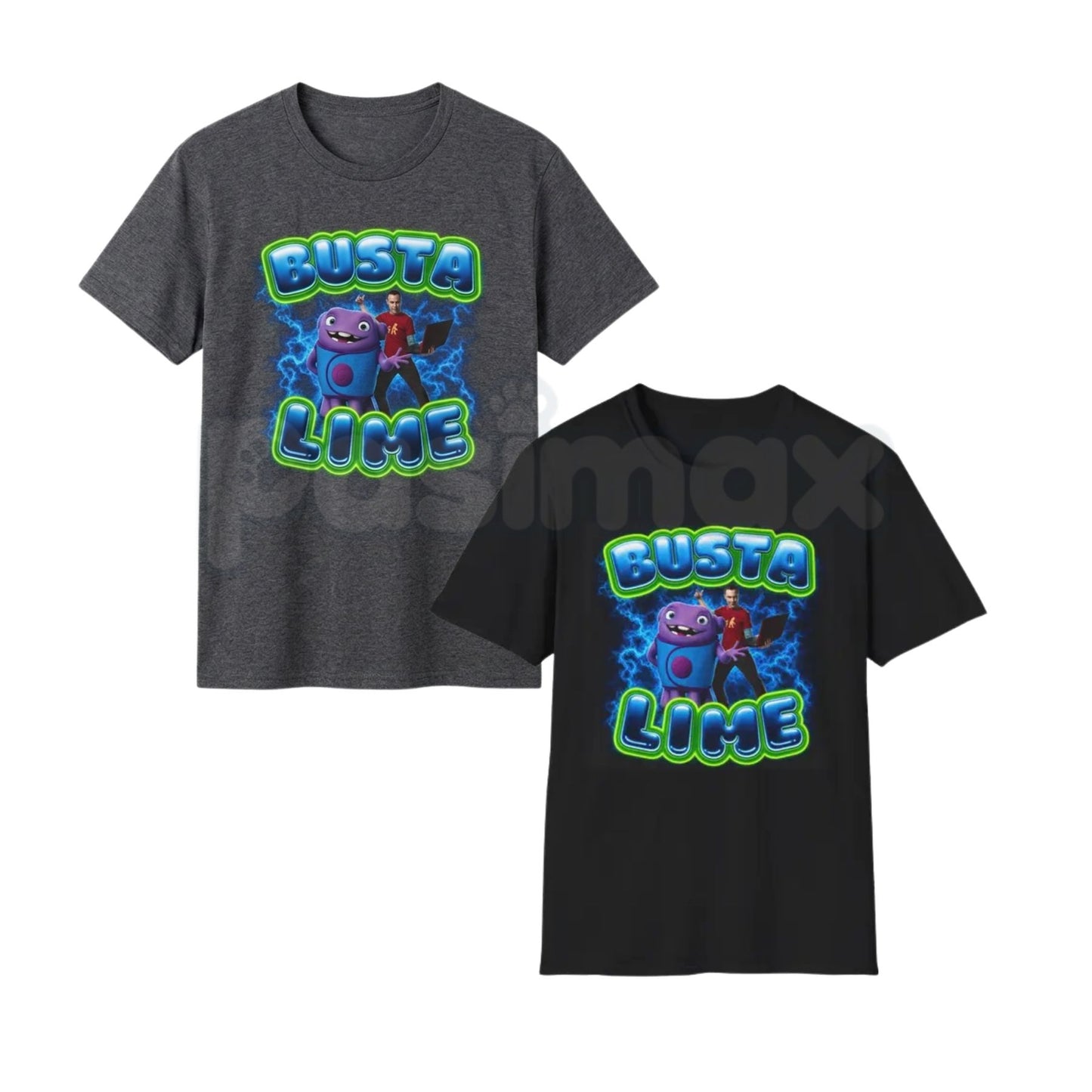 Funny "Busta Lime" T-Shirt – 90s Hip Hop Pun Novelty Graphic Tee-Pasimax