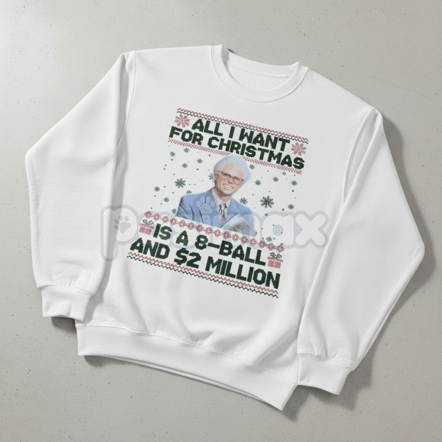 Funny Christmas Crewneck Sweatshirt | "Big Wish & $2 Million" Holiday Humor Top | Hilarious Xmas Gift-Pasimax