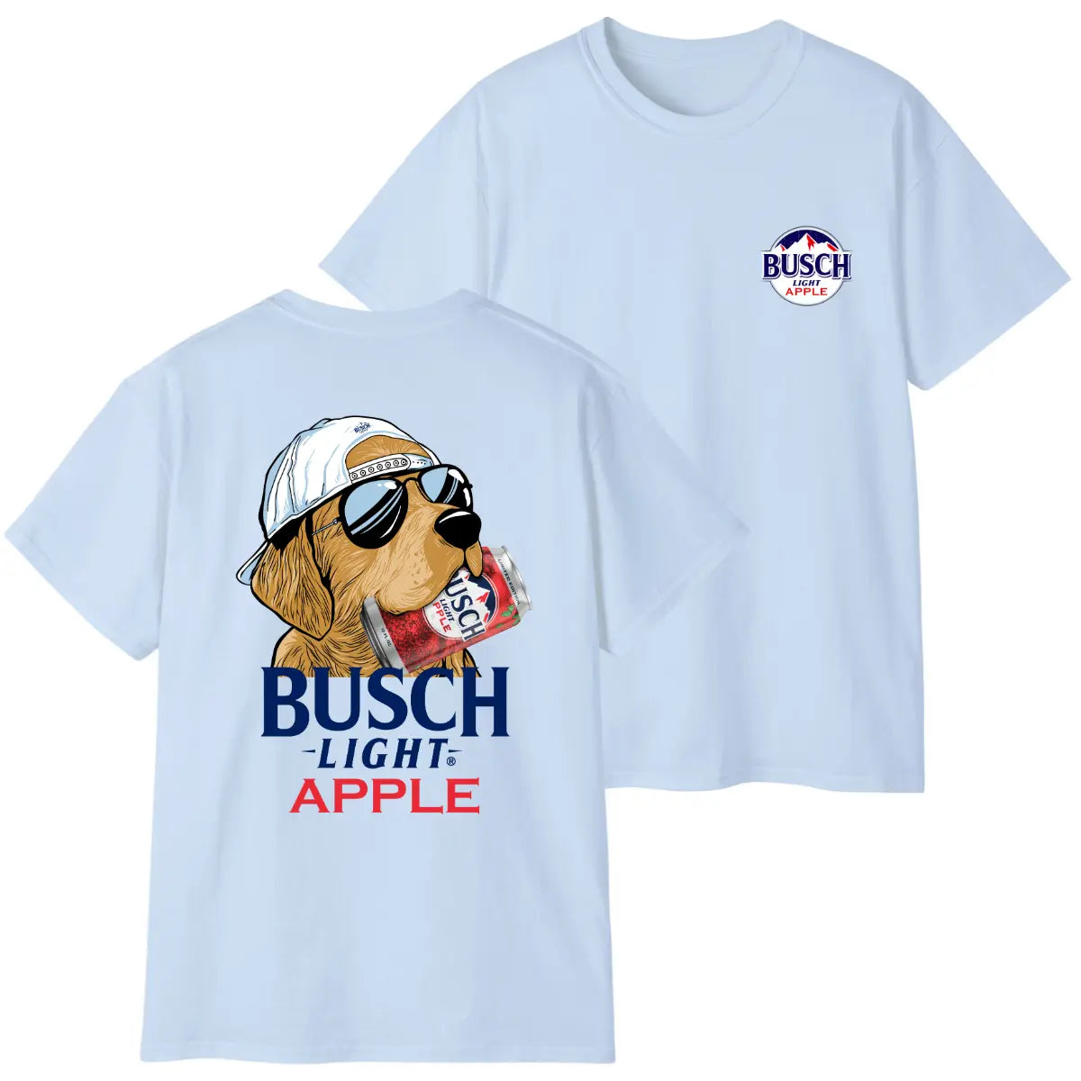 Funny Dog Beer T-Shirt – Golden Retriever with Beer Can Graphic, Remastered Heavy Cotton Drinking Tee, Soft Lived-In Heavyweight Gift for Beer & Dog Lovers, Made in USA-Pasimax