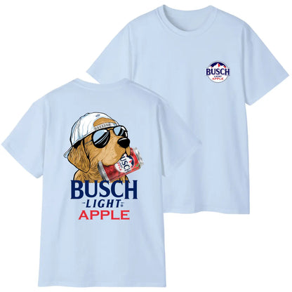 Funny Dog Beer T-Shirt – Golden Retriever with Beer Can Graphic, Remastered Heavy Cotton Drinking Tee, Soft Lived-In Heavyweight Gift for Beer & Dog Lovers, Made in USA-Pasimax