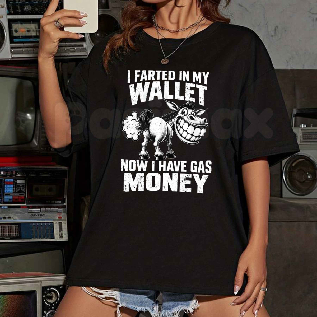 Funny Donkey Gasoline Joke T-Shirt – High Gas Prices Money Humor Unisex Tee-Pasimax