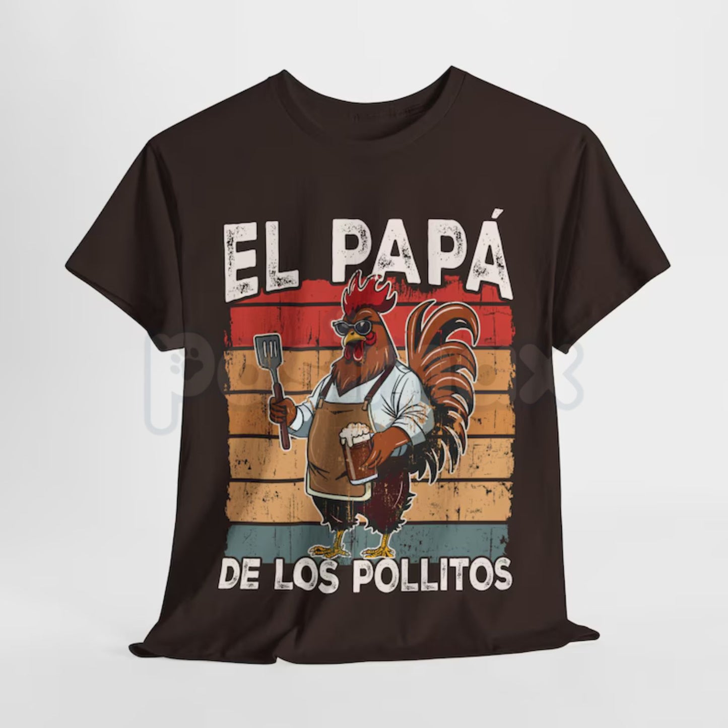 Funny "El Papa De Los Pollitos" T-Shirt – Spanish Día del Padre Latino Dad Novelty Quote Graphic Tee-Pasimax