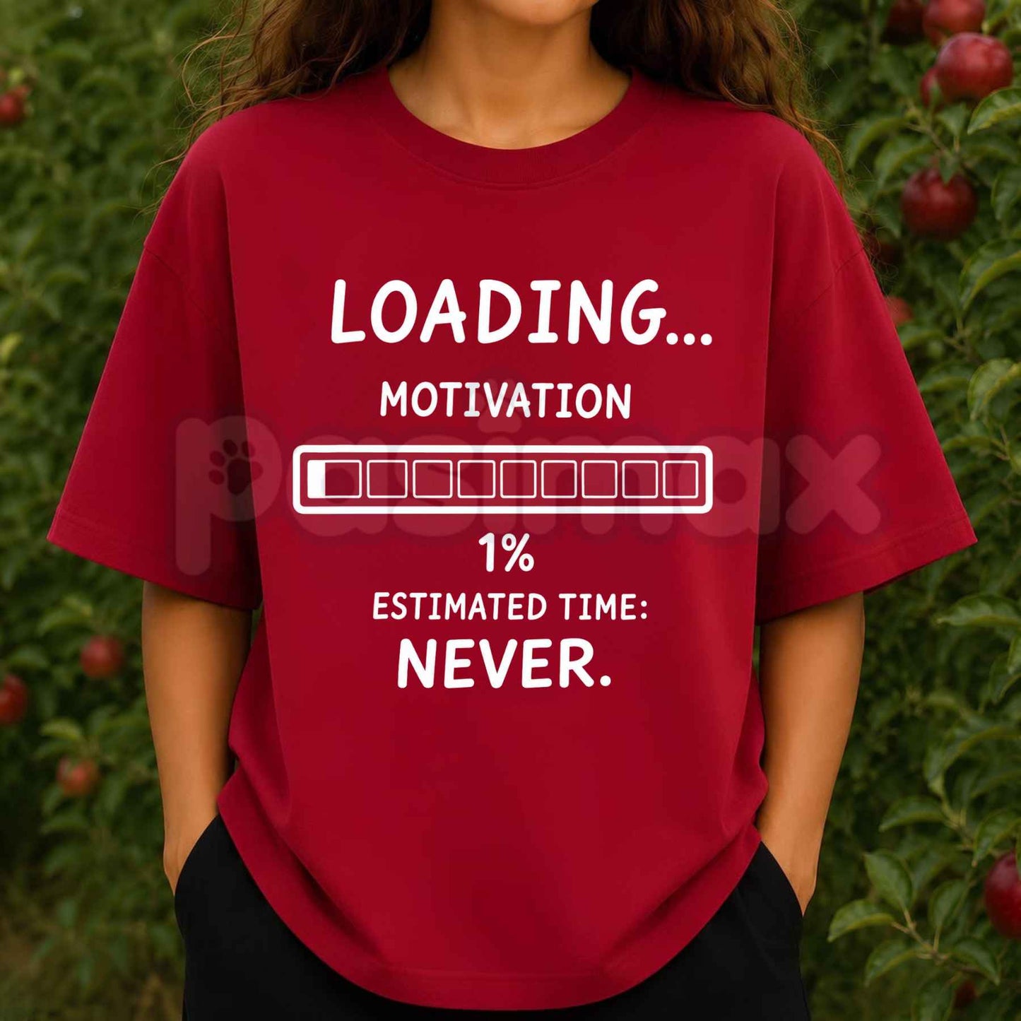 Funny Loading Motivation 1% Graphic T-Shirt – Low Battery Sarcastic Unisex Cotton Tee-Pasimax