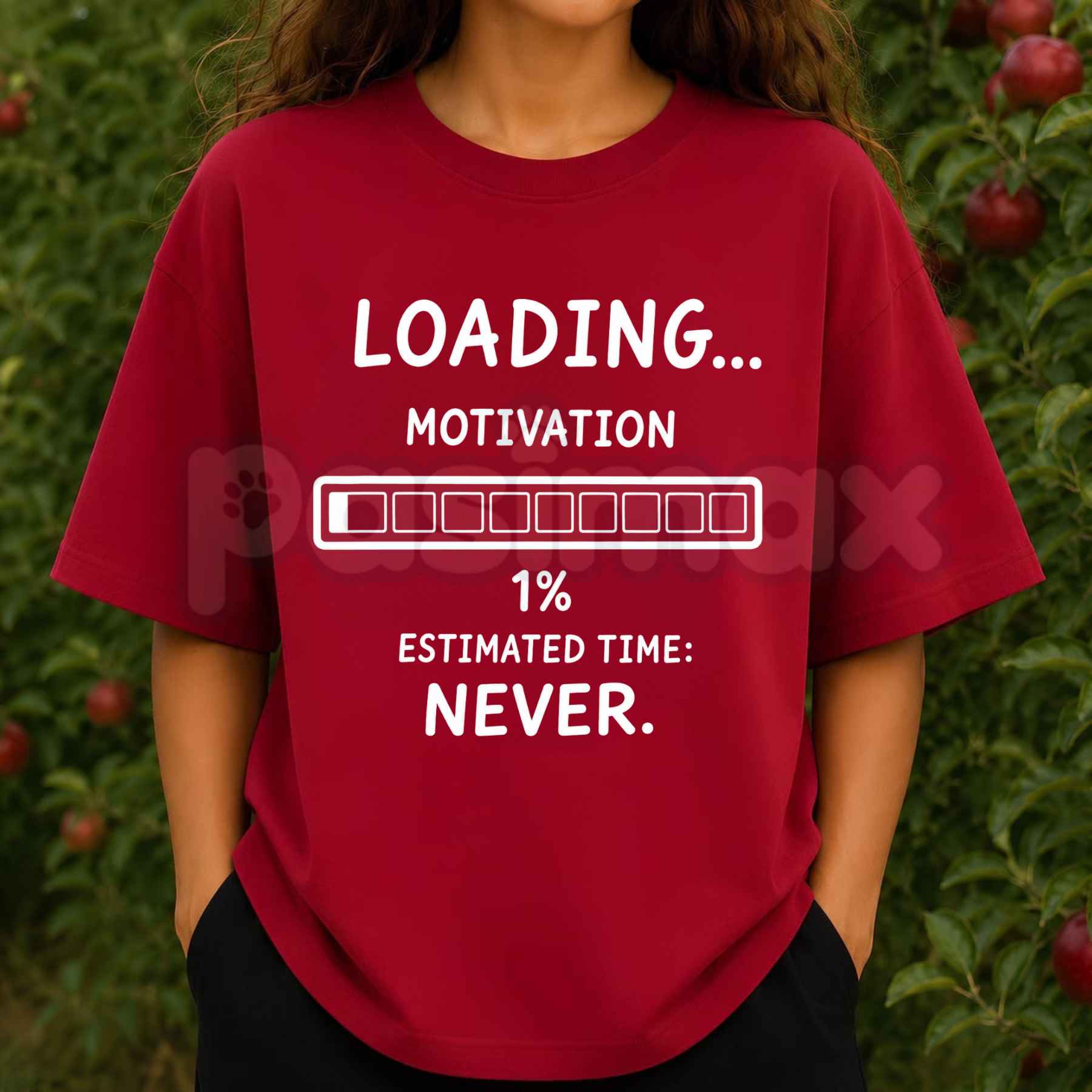 Funny Loading Motivation 1% Graphic T-Shirt – Low Battery Sarcastic Unisex Cotton Tee-Pasimax
