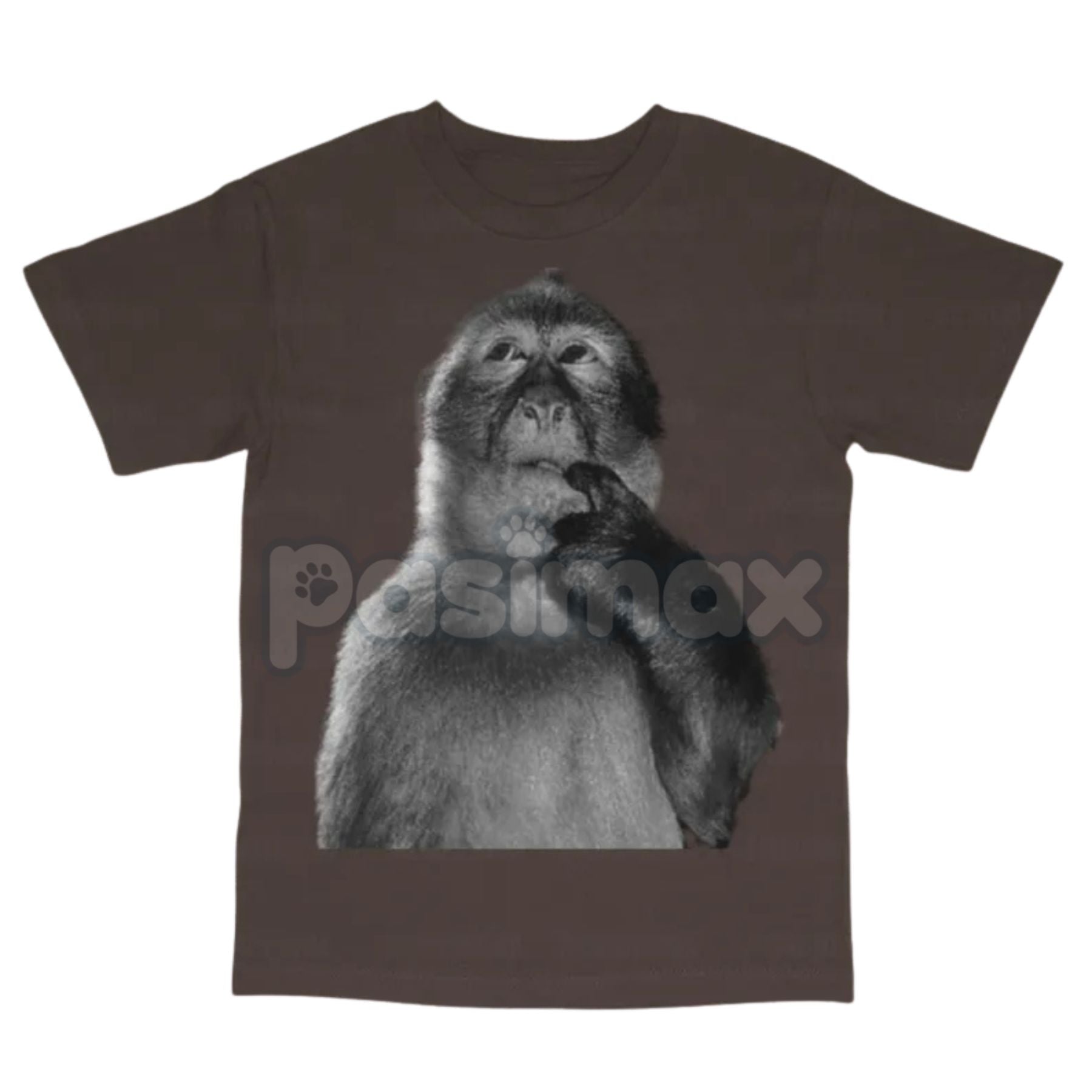 Funny Monkey Stupid Meme T-Shirt - Dank Memes Tee, 90s Vintage Bootleg Graphic, Odd Core Internet Culture Shirt-Pasimax