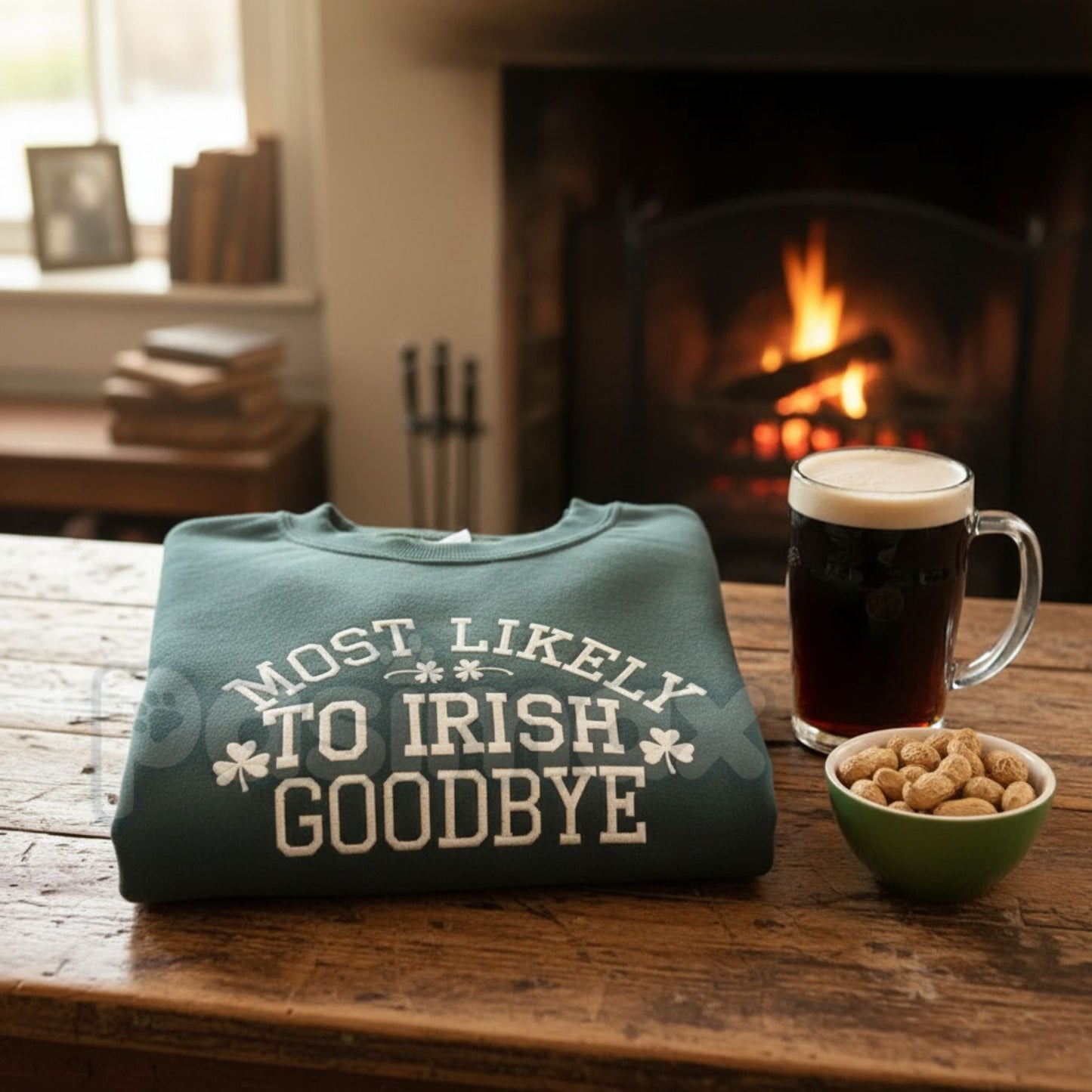 Funny "Most Likely To Do An Irish Exit" Embroidered Sweatshirt – Irish Flag Crewneck-Pasimax