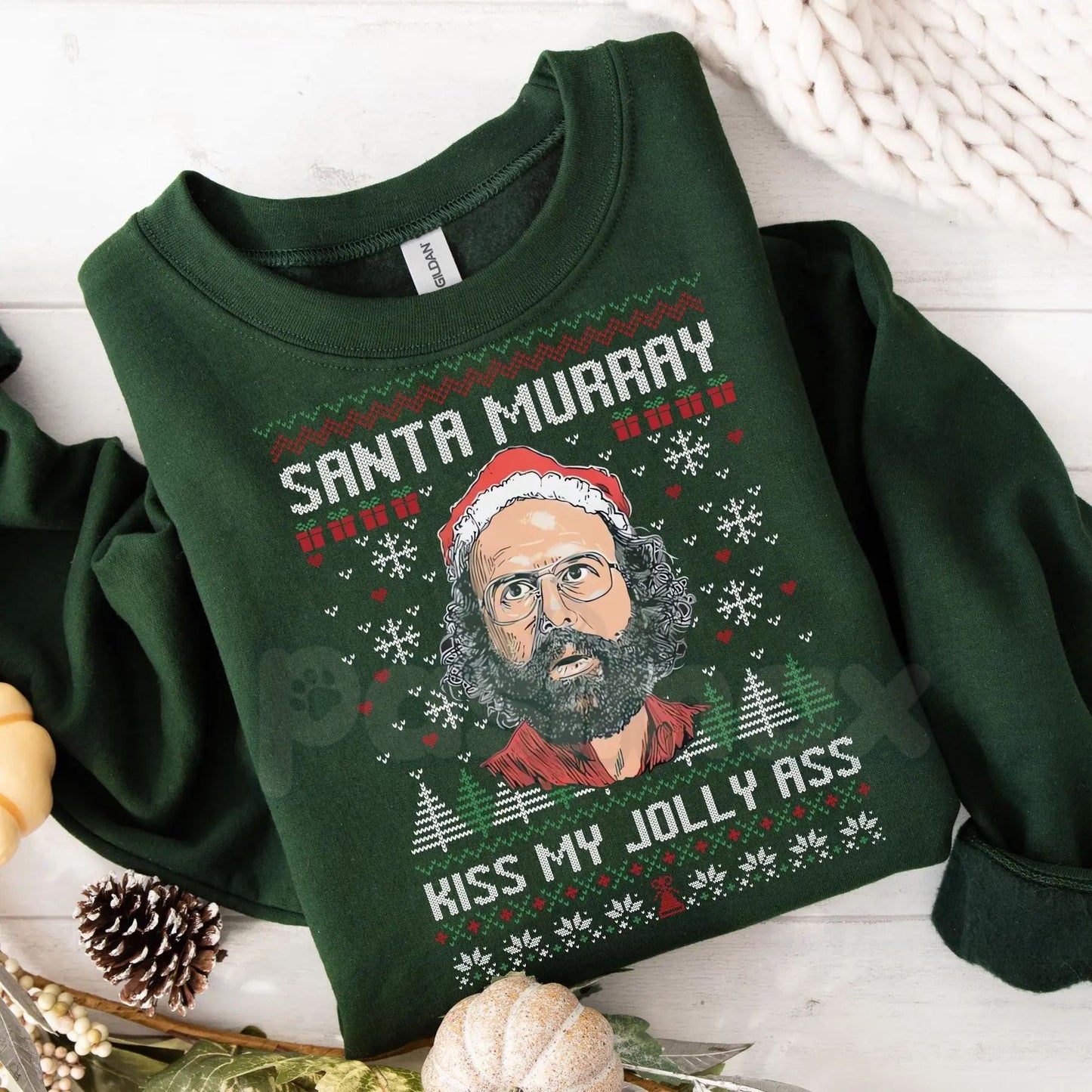 Funny Murray Hawkins Ugly Xmas Sweatshirt | Murray Bauman Fan Jumper | Sarcastic Investigator Holiday Crewneck | Stranger Christmas Gift-Pasimax