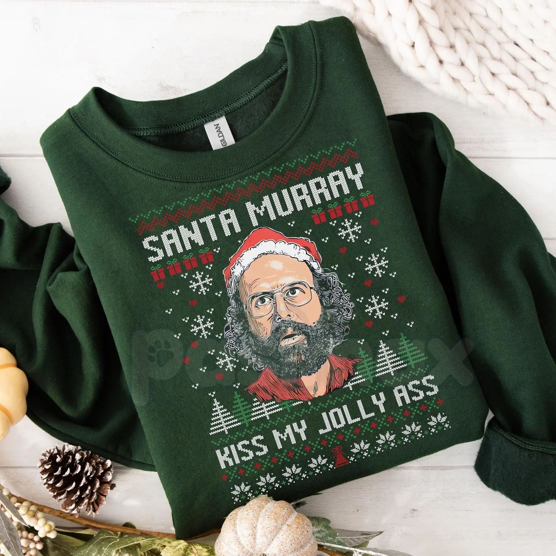 Funny Murray Hawkins Ugly Xmas Sweatshirt | Murray Bauman Fan Jumper | Sarcastic Investigator Holiday Crewneck | Stranger Christmas Gift-Pasimax