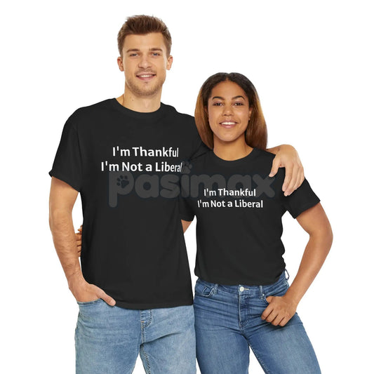 Funny "Not a Lib" Thanksgiving Shirt - Conservative Holiday Humor Tee, Anti-Woke Dinner Party Gift, Political Statement Apparel-Pasimax