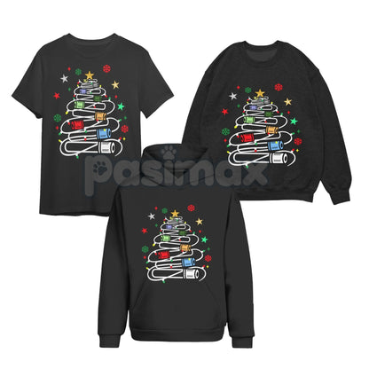 Funny Phlebotomy Christmas T-Shirt – Blood Draw Humor Holiday Graphic Tee, Sweatshirt & Hoodie-Pasimax