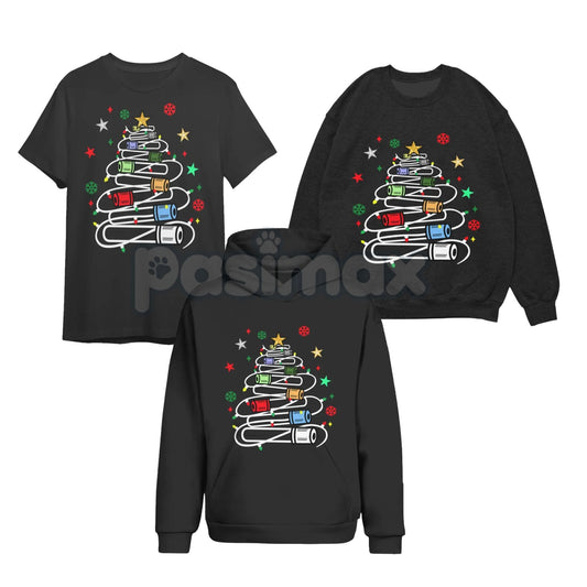Funny Phlebotomy Christmas T-Shirt – Blood Draw Humor Holiday Graphic Tee, Sweatshirt & Hoodie-Pasimax