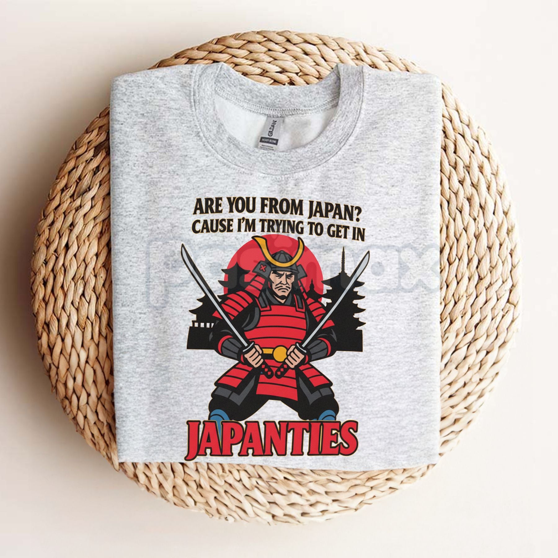 Funny Samurai Pun T-Shirt – "Let's Katana Around" Humor Graphic Tee | Japanese Culture Gift for Men, Katana Sword Joke Apparel-Pasimax