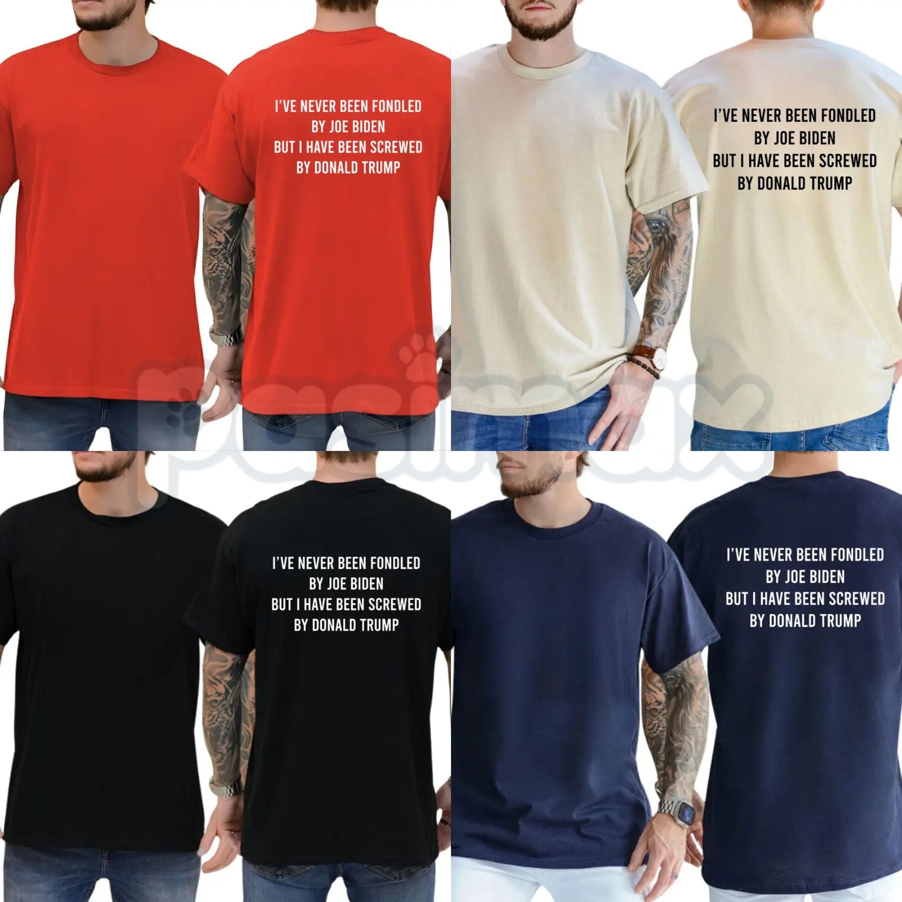 Funny "Screwed By Donald Trump" T-Shirt – Liberal Democrat Political Graphic Tee-Pasimax