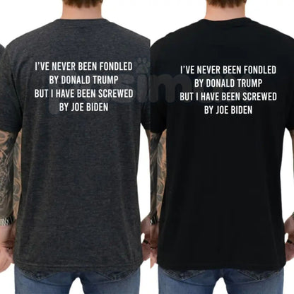 Funny "Screwed By Joe Biden" T-Shirt – Trump Supporter Anti-Biden Republican Graphic Tee-Pasimax