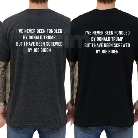 Funny "Screwed By Joe Biden" T-Shirt – Trump Supporter Anti-Biden Republican Graphic Tee-Pasimax