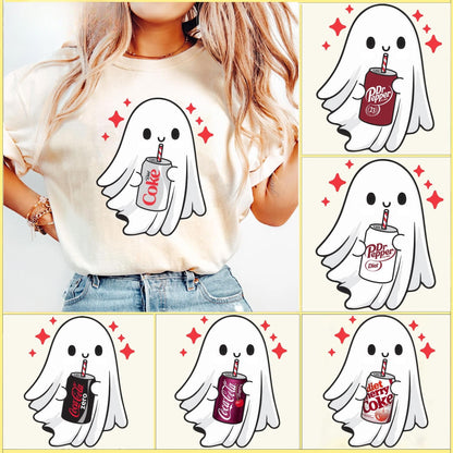 Funny Skeleton Ghost Halloween T-Shirt - Spooky Graphic Tee, Ghost Lover Gift, Unisex Soft Cotton Shirt-Pasimax