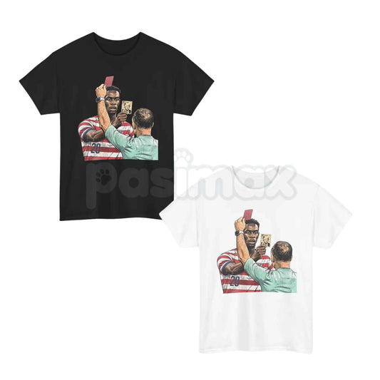 Funny Soccer Red Card Meme Graphic Tee – Football Referee Joke T-Shirt, Humorous Sports Sarcastic Unisex Streetwear Shirt-Pasimax