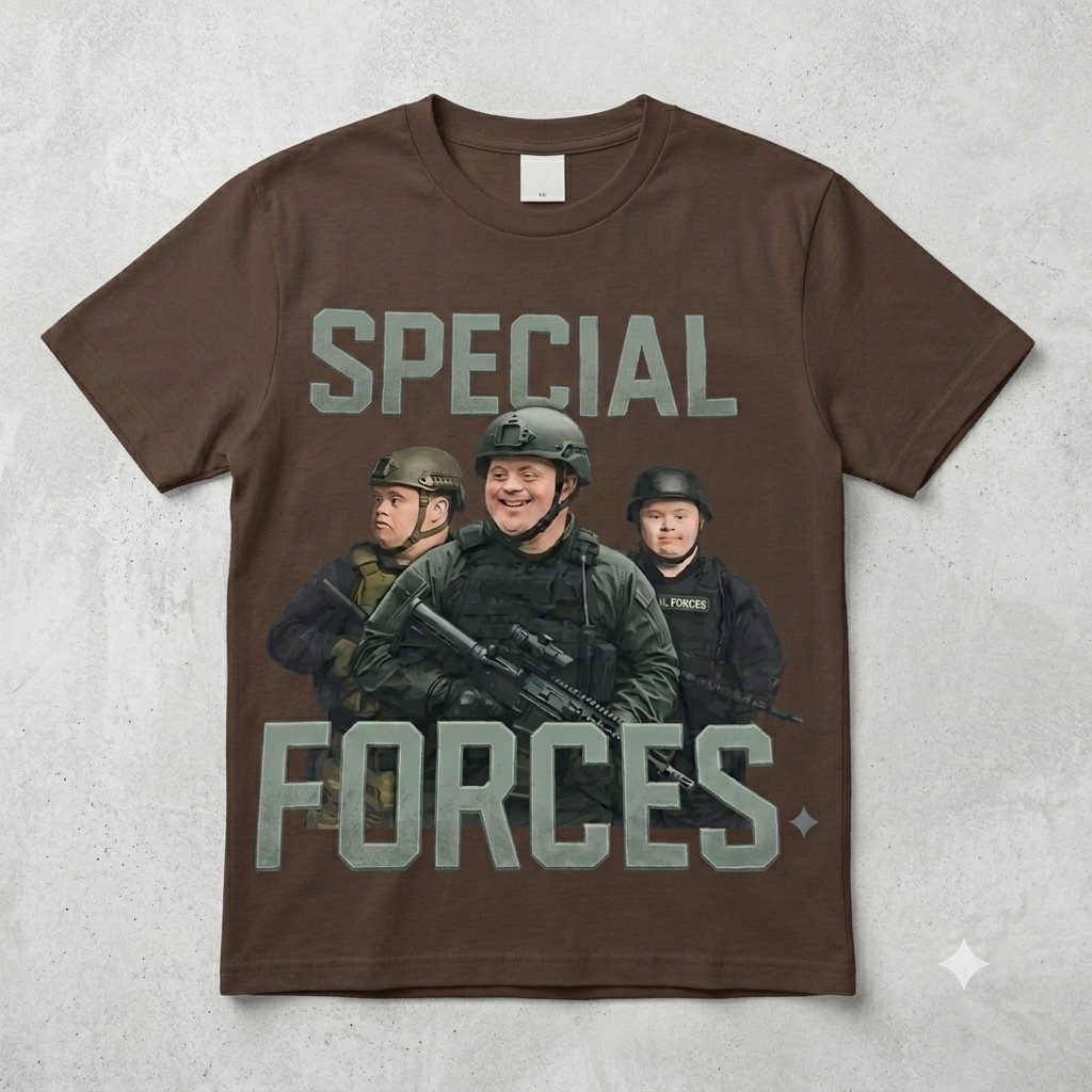 Funny Special Forces Meme T-Shirt – Edgy Internet Humor Retro Tactical Unisex Graphic Tee-Pasimax