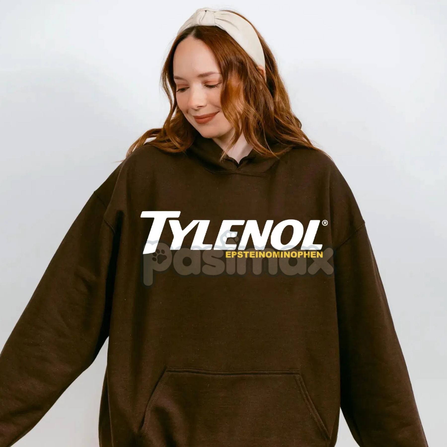 Funny Tylenol Epsteinaminophen Hoodie – Dark Humor Satire Pullover, Edgy Commentary Top-Pasimax